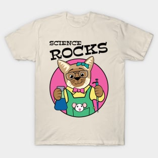 Science Rocks Siamese Cat T-Shirt